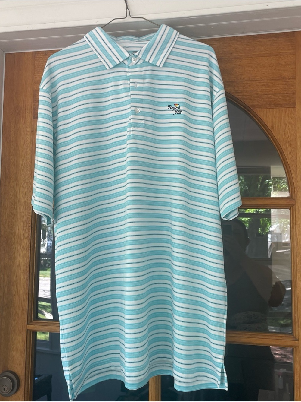 ❌❌❌ SOLD Men’s Teal Blue And White Bay Hill Country Club Polo Size XL